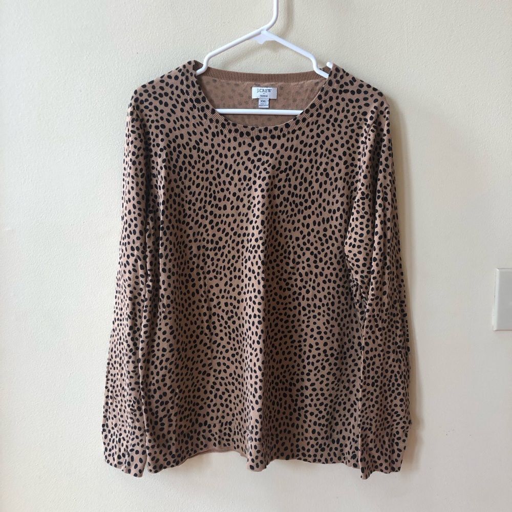 J.Crew Cheetah Teddie Sweater